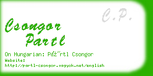 csongor partl business card